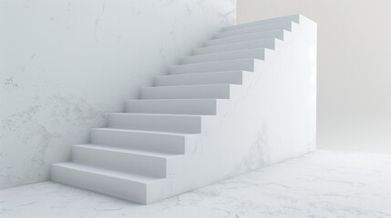  staircase in a white room with a window
