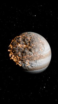 A planet Implodes in the Space