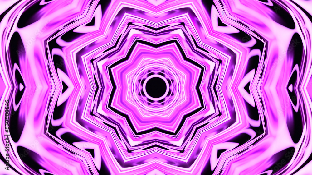 Poster hypnotic pattern with floral lines. design. beautiful pattern moves and pulsates with psychedelic ef