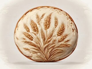 Rye round bread background bouquet plants crust