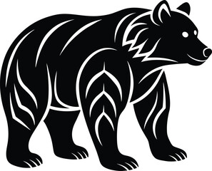 Cute Bear silhouette vector illustration design