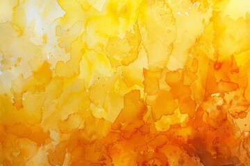 Creating abstract yellow watercolor textures with paints