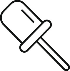 Simplistic line drawing of a classic ice cream popsicle, perfect for dessertthemed designs