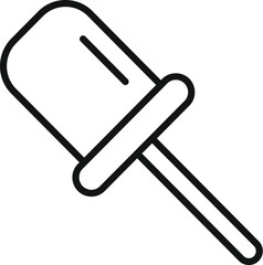 Simplistic line drawing of a classic ice cream popsicle, perfect for dessertthemed designs