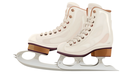 Illustration of Ice skate isolated on a transparent background, PNG, Ai