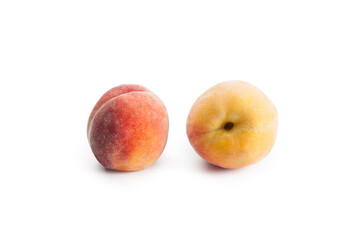 Peaches isolated on white background..