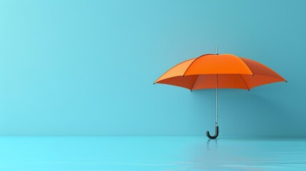 The Orange Floating Umbrella