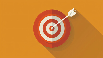 Grid red bullseye, business judgment investment financial field organized concept background