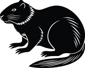 Beaver silhouette vector illustration design