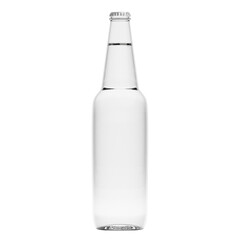 3d render of isolated beer or liquor alcohol glass bottles on transparent background in png format