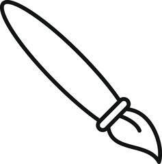 Vector outline of a paintbrush suitable for art and design concepts