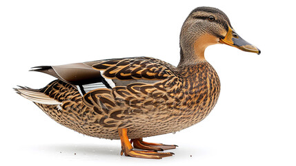Obraz premium Duck Standing on White Surface