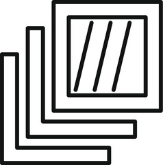 Minimalist design of layered geometric shapes in a monochrome palette