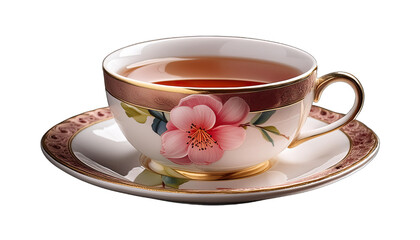 cup of tea isolated on a transparent background