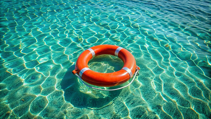 Lifebuoy on the water surface