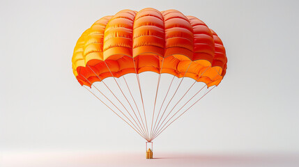 Orange and Yellow Parachute Flying