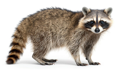 Obraz premium Raccoon Standing on White Surface