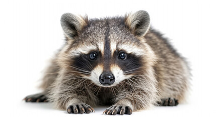 Obraz premium Curious Raccoon Staring at Camera