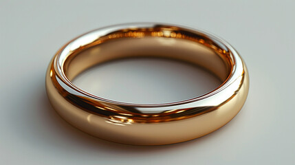 Close Up of Gold Ring on White Surface