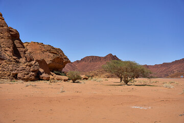 Mountains, An erosion formation in the desert near Elephant Rock, near Al-Ula, Saudi Arabia