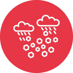 Hail line circle icon