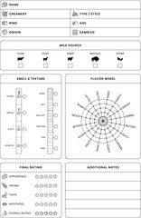 Cheese Tasting Log KDP Template- Interior 6x9