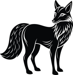 Fox silhouette vector illustration design 