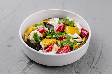 Fresh mediterranean vegetable salad bowl