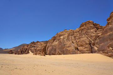 Mountains, An erosion formation in the desert near Elephant Rock, near Al-Ula, Saudi Arabia