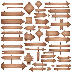 set of wooden ribbons