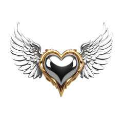PNG heart with wings
