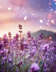 Fototapeta premium ラベンダー畑の写真