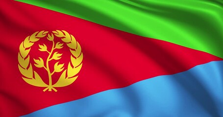 flag of Eritrea. Eritrean flag background. 4k 60FPS