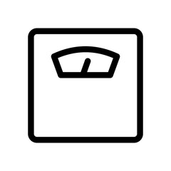 Scale icon in black and outline style