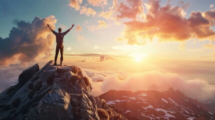 Obraz premium Lifestyle of Success: Achieving goals and career milestones