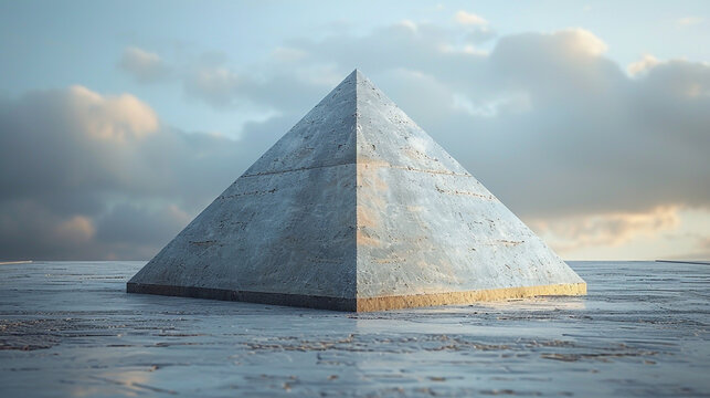 Massive White Pyramid in Water