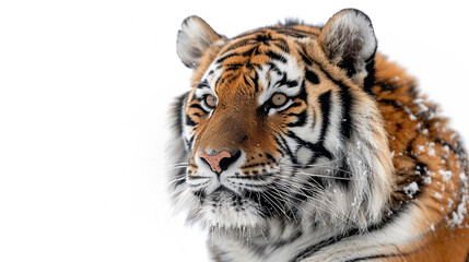 Fototapeta premium Close Up of Tiger on White Background