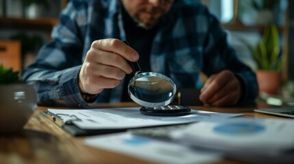 A forensic accountant investigating financial fraud and accounting irregularities in a corporate scandal --ar 16:9 --style raw Job ID: 35450623-94b8-4126-b28c-b022e7981df2