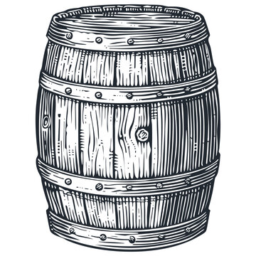 recommend clip art: Wooden barrel, vector illustration