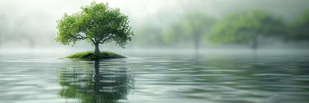 Small Island Amidst Lake