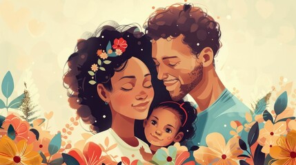 Loving Family Embracing in Tender Moment of Motherly Care A Celebrating the Many Forms of Maternal Love and Diverse Family Structures