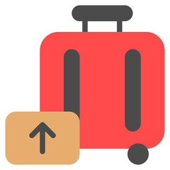 luggage icon with flat style. Suitable for website design, logo, app and UI. Based on the size of the icon in general, so it can be reduced.