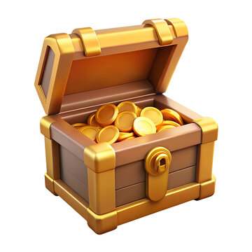 treasure chest with gold coins