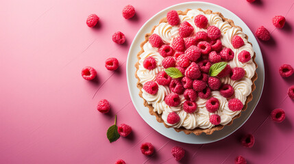 Welttag der Himbeer Sahne Torte am 01. August Generative AI