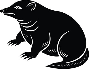 Mole silhouette vector illustration design
