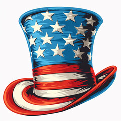 Uncle Hat With Stars and Stripes