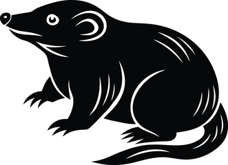Mole silhouette vector illustration design
