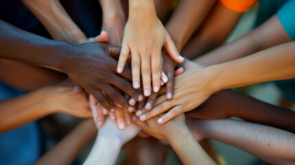 Spender aus einer Minderheitsgruppe sein Welttag am 01. August Herzen in einer Hand aus beiden Händen geöffnet Liebe schenken Generative AI