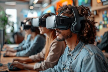 Virtual reality developers testing new business application