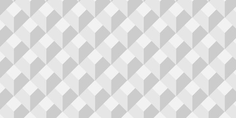 Vector Minimal cubes geometric tile and mosaic wall grid backdrop hexagon technology wallpaper background. white and gray block cube structure backdrop grid triangle texture vintage design.